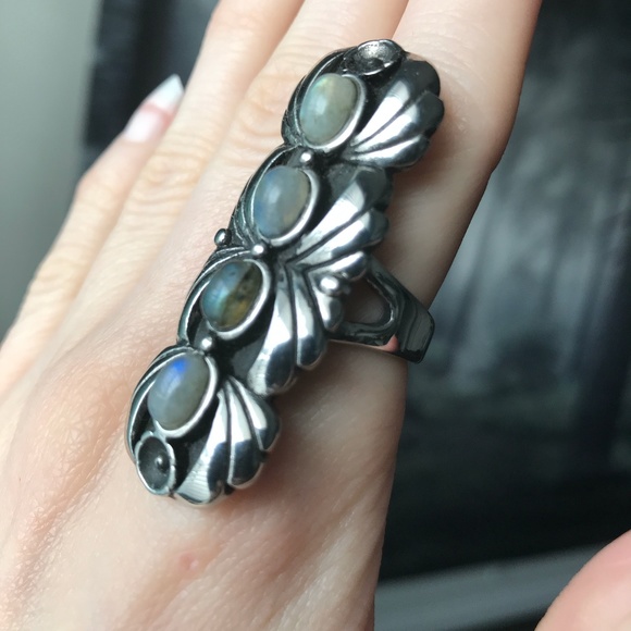 Evil Pawn Jewelry Sierra Steel Ring Labradorite - Picture 3 of 3